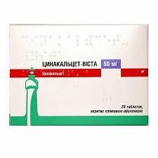 Цинакальцет-Виста табл.п/пл.об.60мг №28 (14х2) блистер