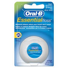 Вощена зубна нитка Oral-B Ессеншал Флос (Essential floss) Мята